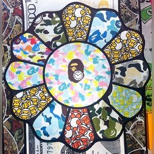 Bape Collab Multi Design Flower Shaped Rug